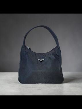 Prada Tessuto Nylon Mini Shoulder Bag In Black